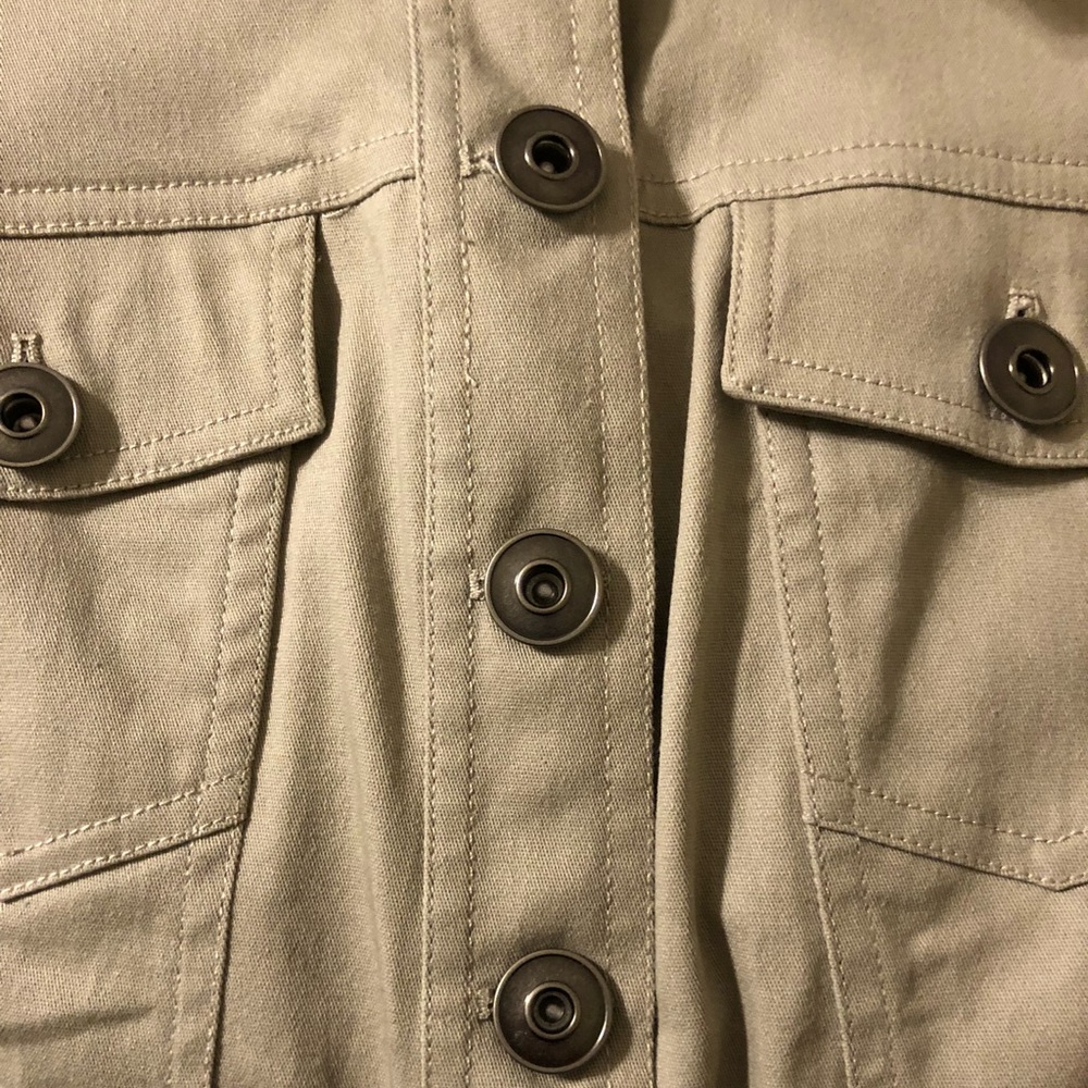 (NWOT) Kensie Crop Jacket W/ Faux Leather Sleeves - Picture 2 of 6
